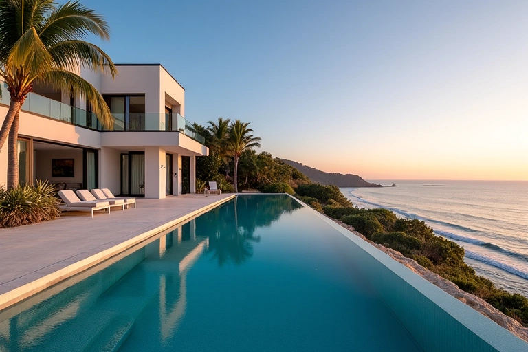 Modern beachfront villa